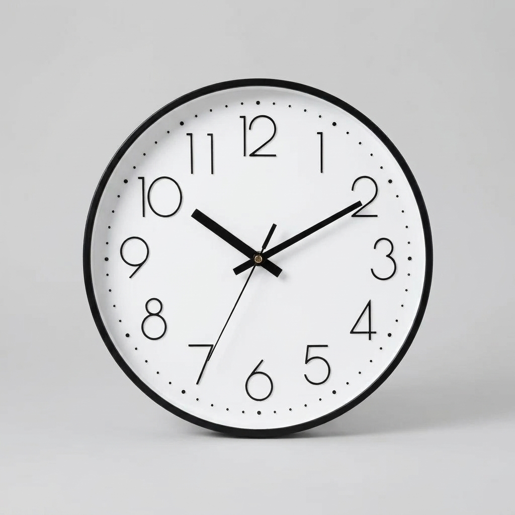 30cm Nordic wall clock on a plain background