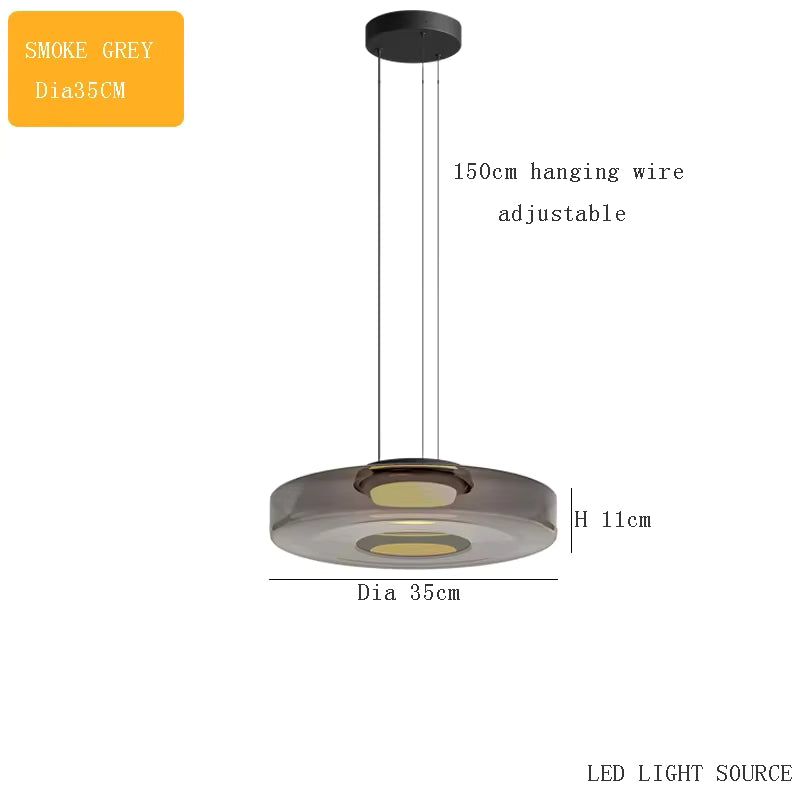 Coloured Glass Pendant Light
