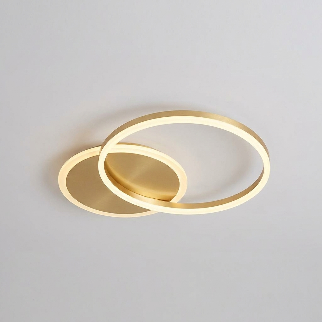 Floating ring LED ceiling light fixture on clean background
