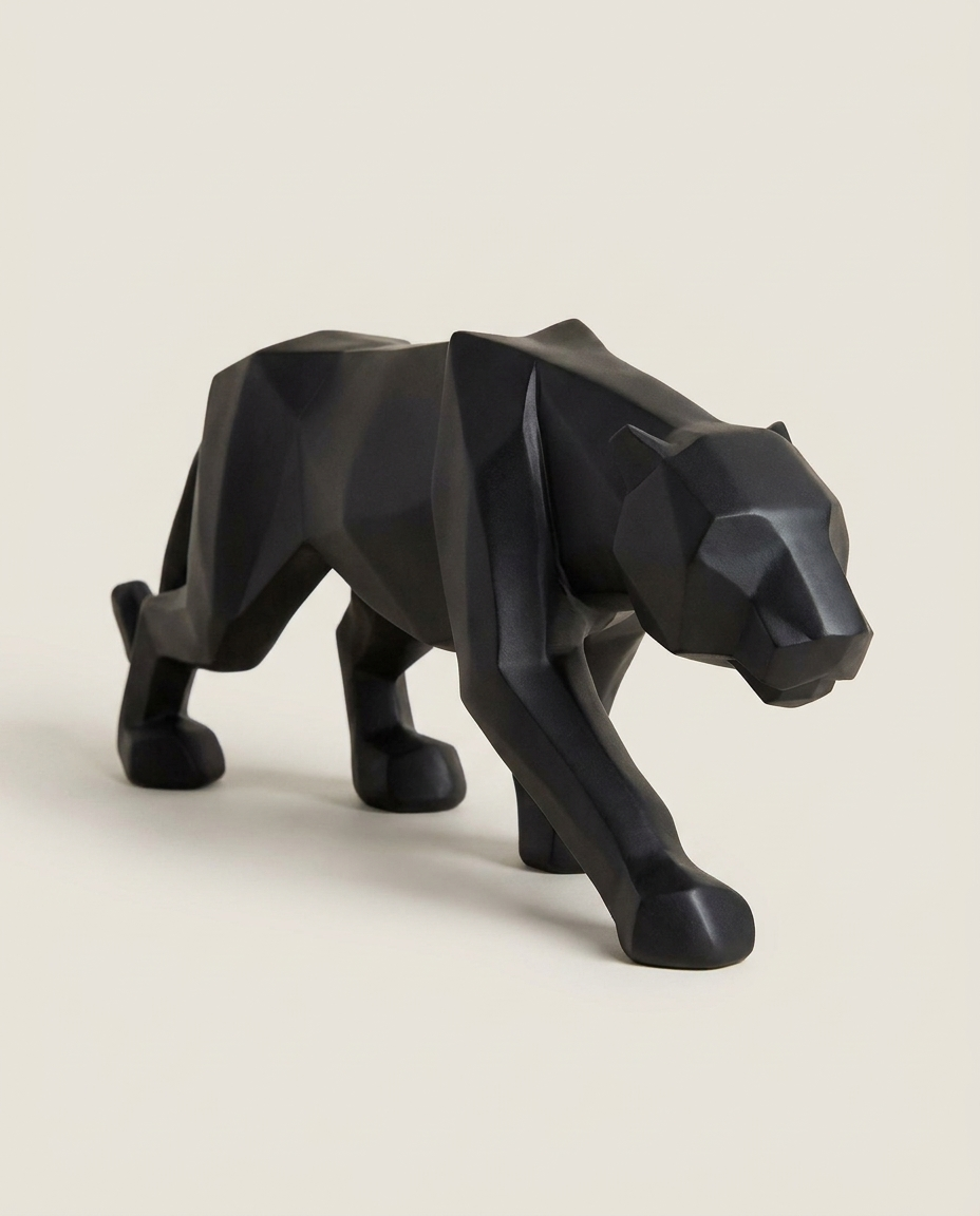 Artistic Panther Resin Sculpture product photo on clean background