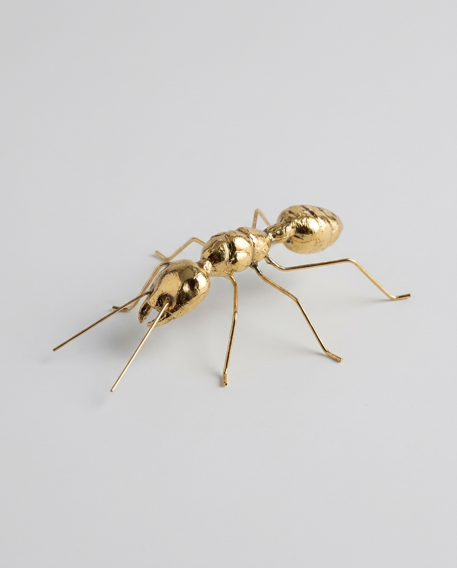 Gold-Finish Insect Sculpture product photo on clean background