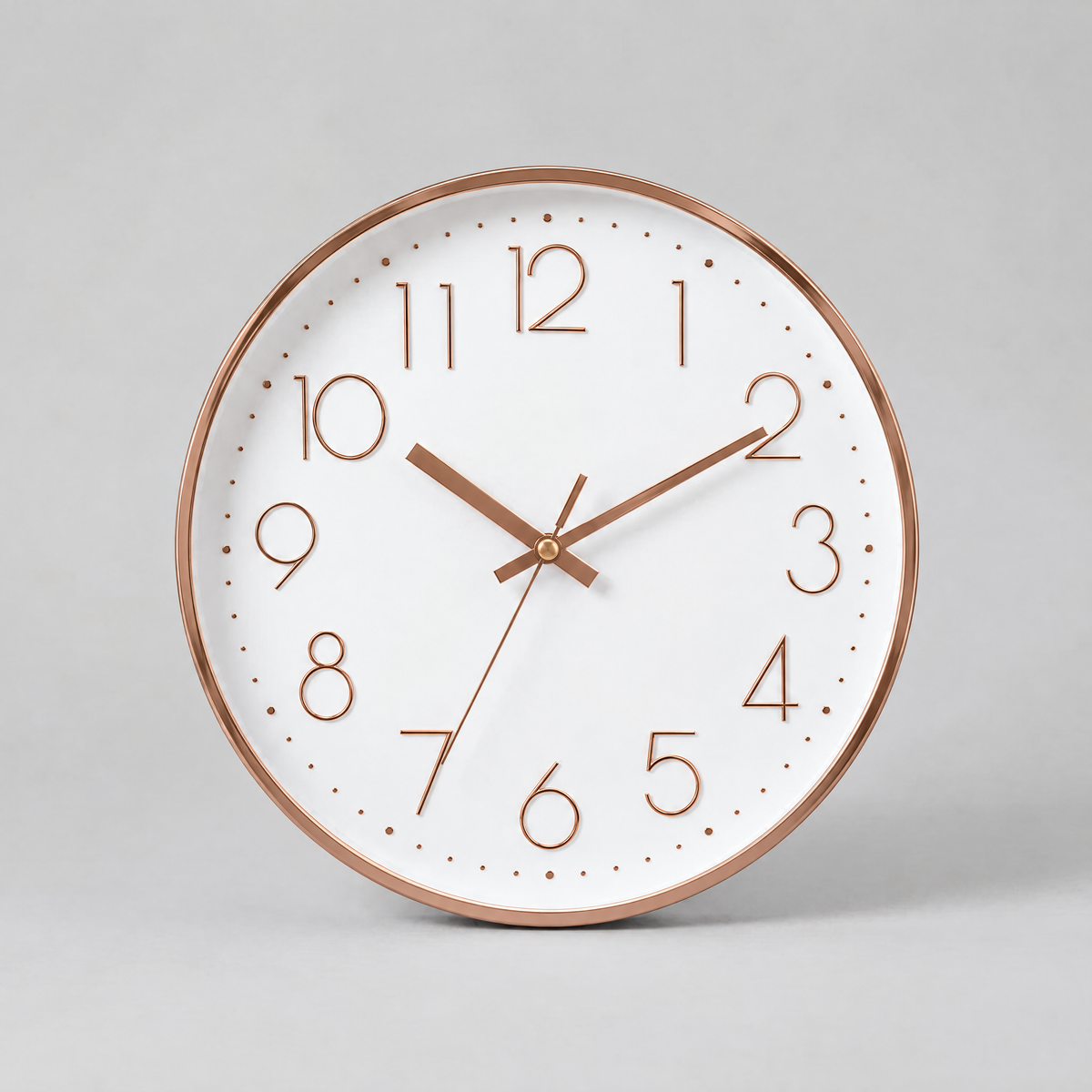 30cm Nordic Wall Clock | Minimalist Quartz Movement — Rose Gold