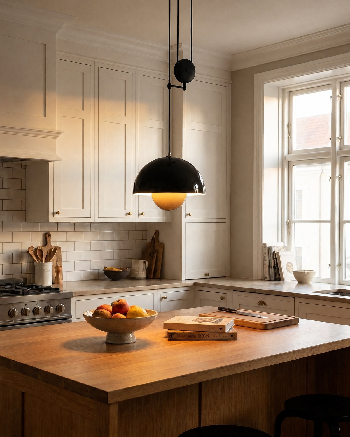 Flowerpot Pendant Light in Black