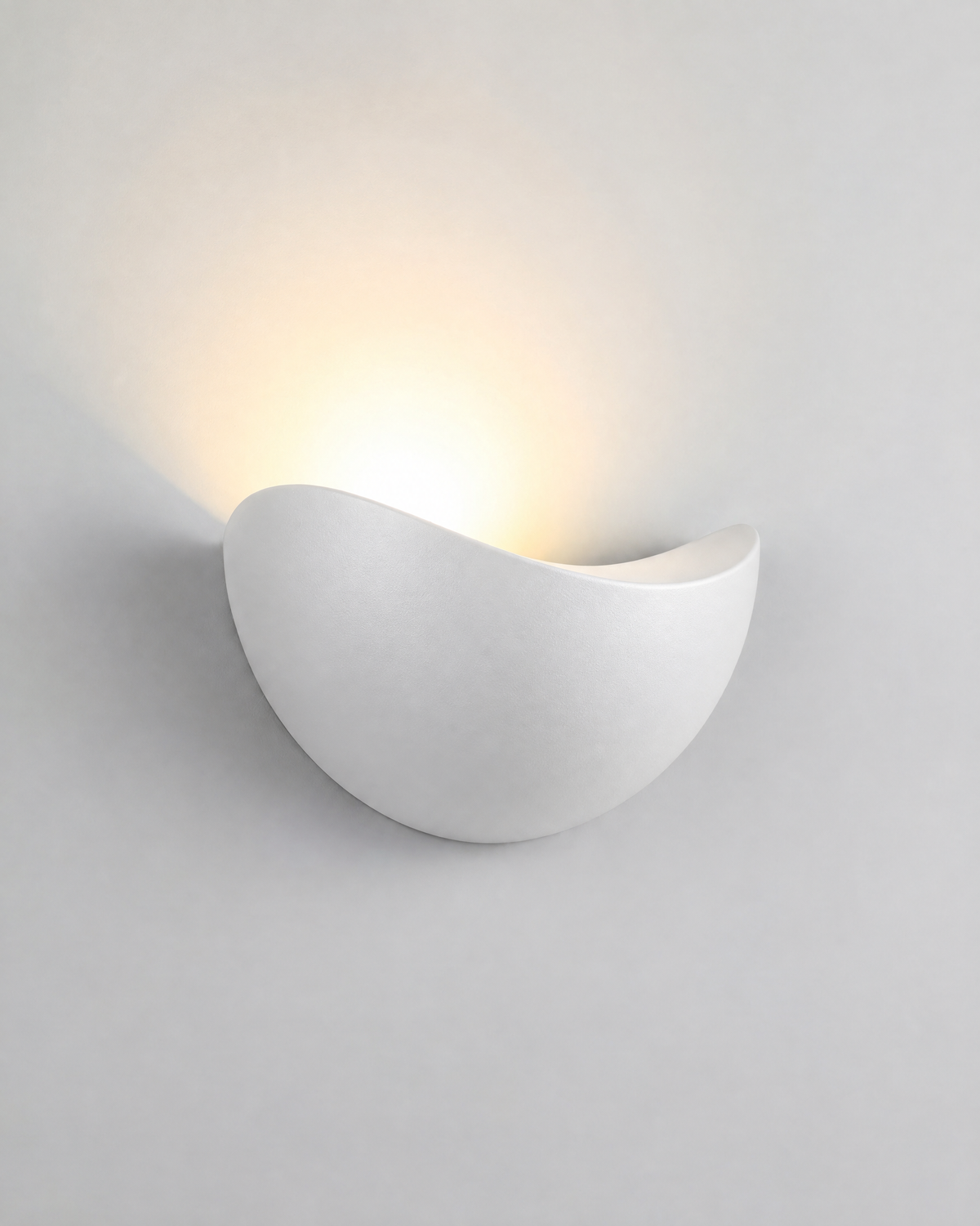 Half-Round LED Wall Light in White