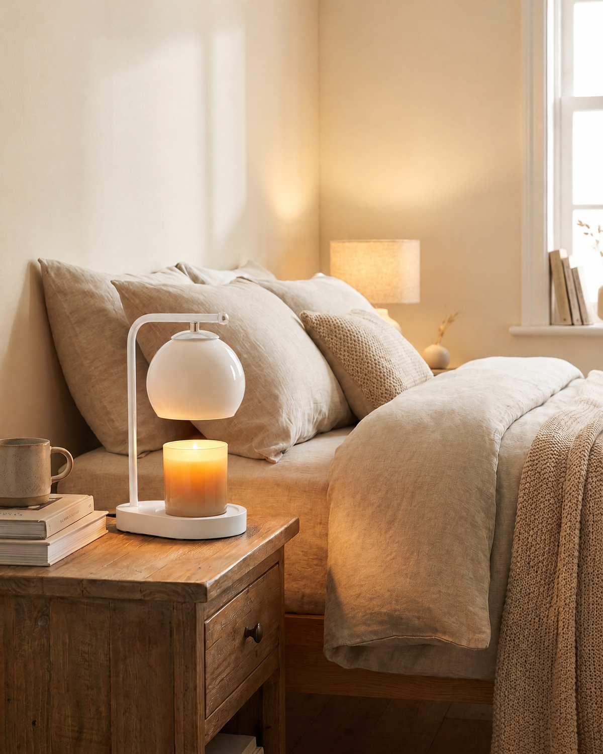 Candle Warmer Lamp in White