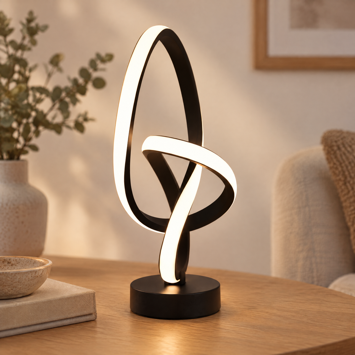 Double helix lamp close-up detail