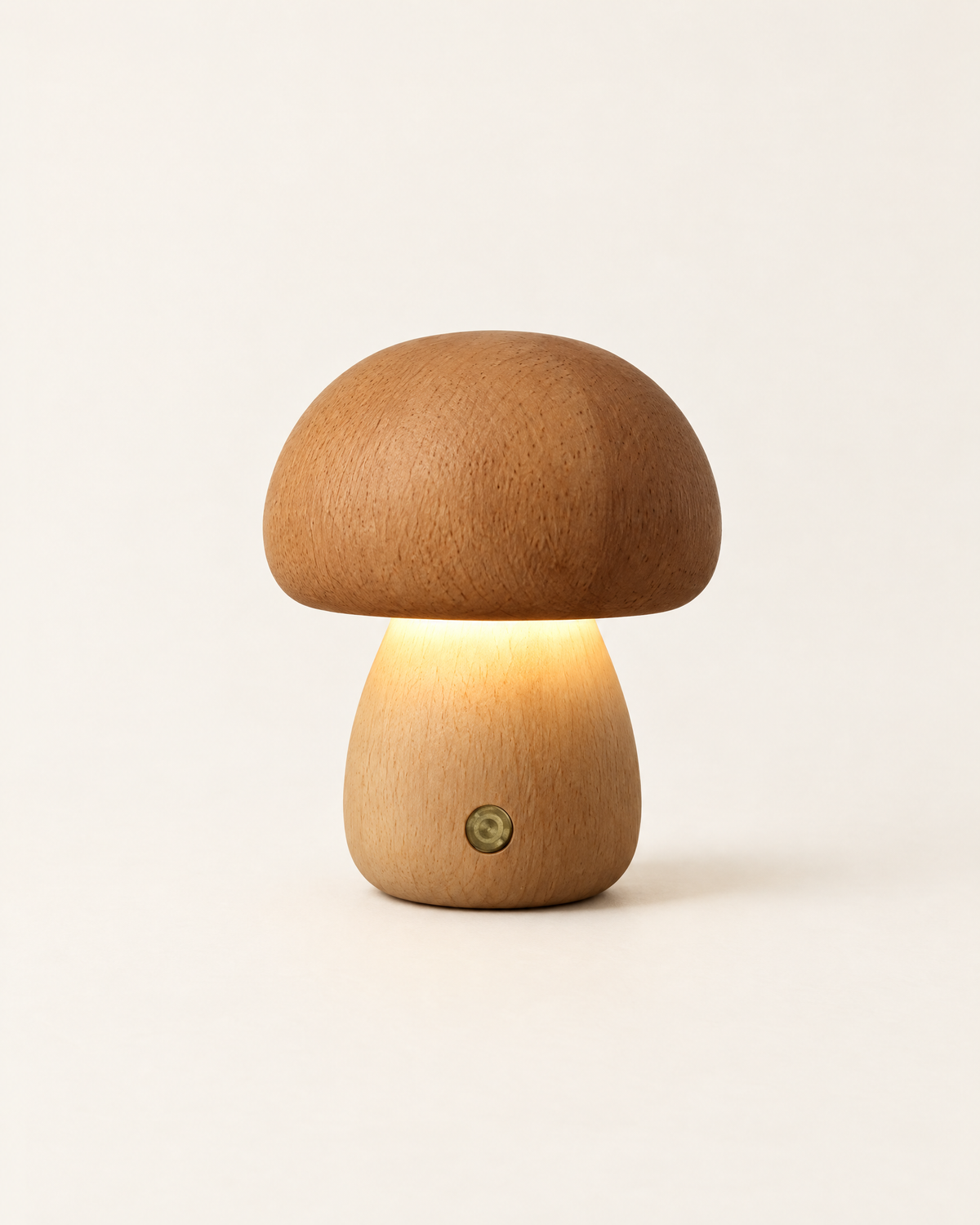 Wooden Mushroom Night Light — beech, second shape