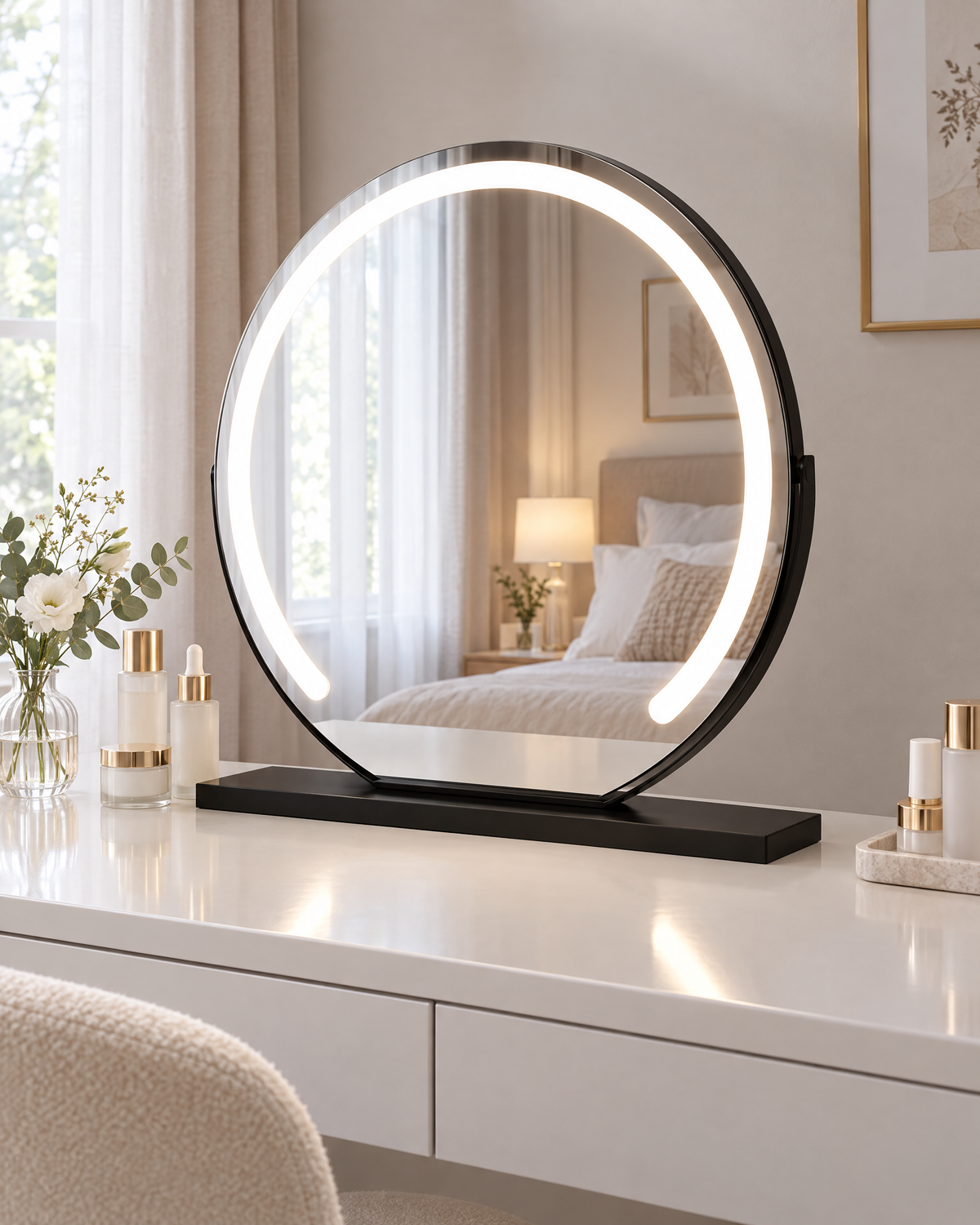 Hollywood Vanity Mirror with Lights — room setting