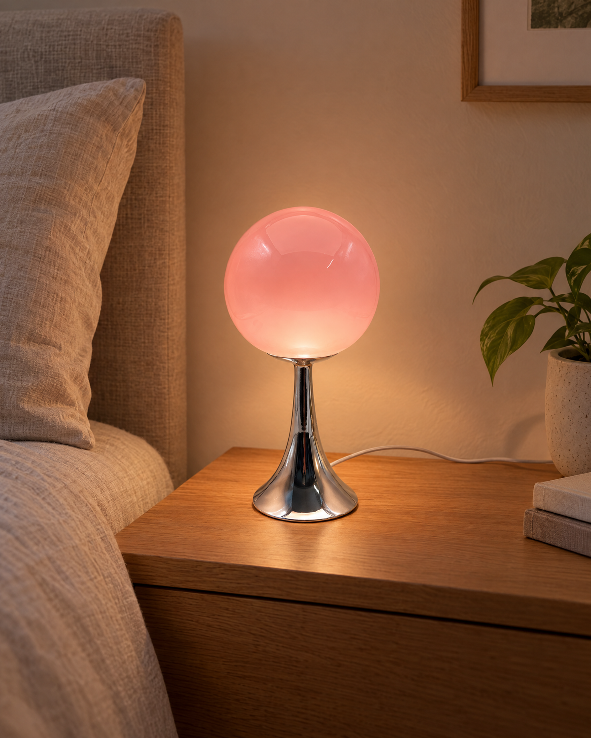 Glass Globe Table Lamp — room setting