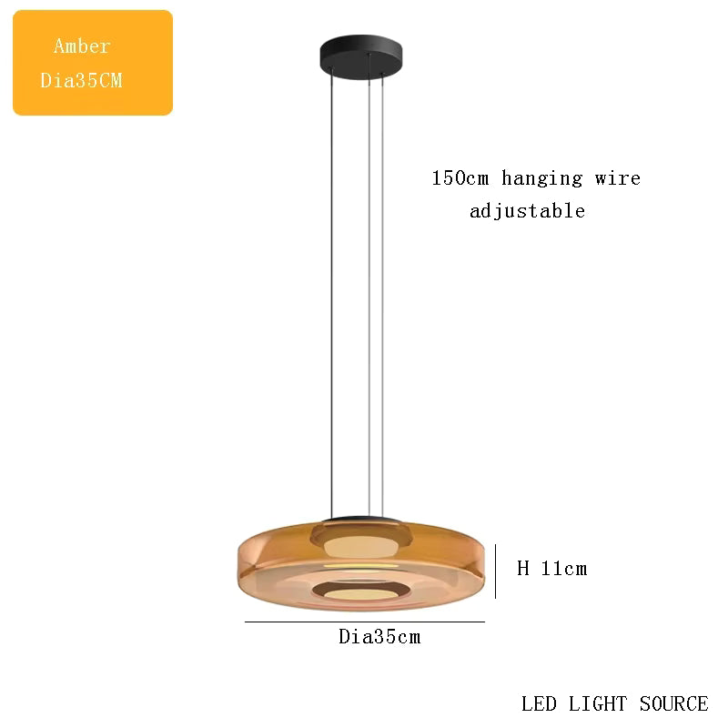 Coloured Glass Pendant Light