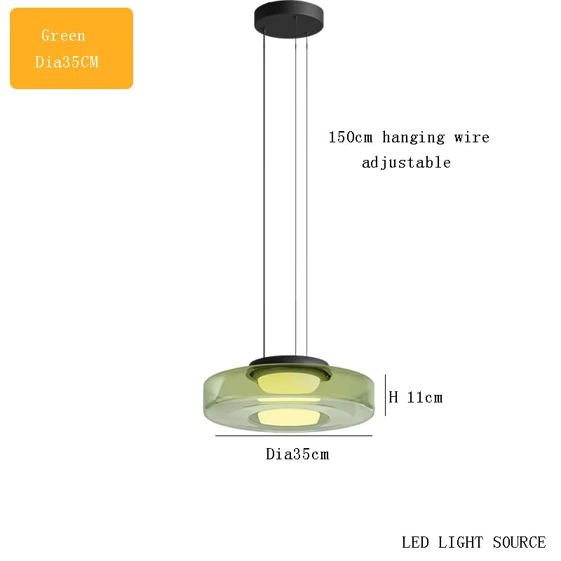 Coloured Glass Pendant Light
