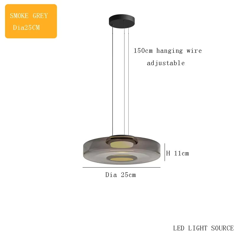Coloured Glass Pendant Light