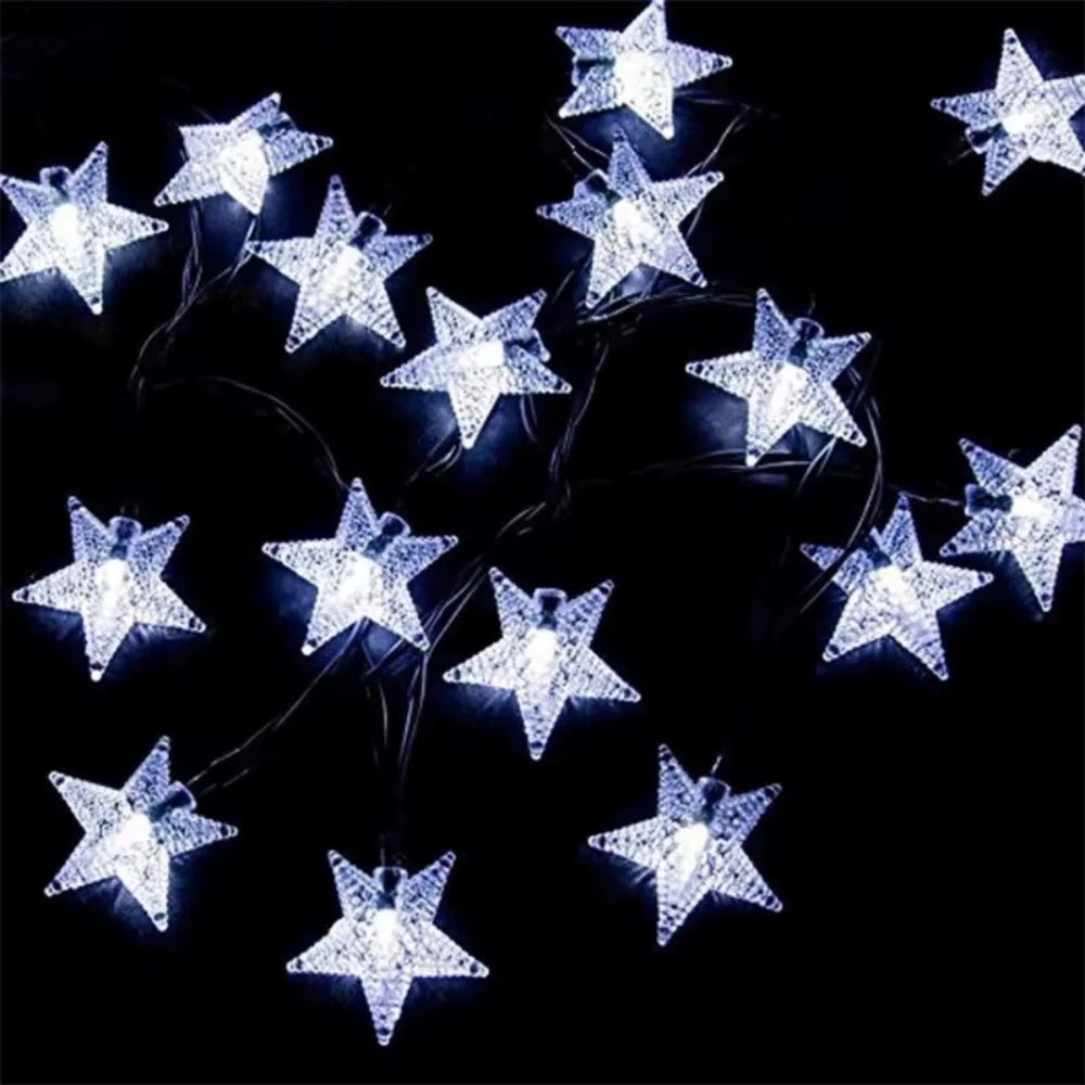 SolarGlow | Star String Lights with 8 Modes Twinkle Effect | Waterproof Outdoor Garland for Garden and Balcony Decor 2