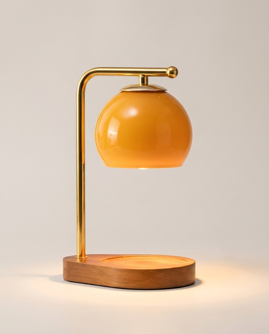 Candle warmer lamp on a plain background