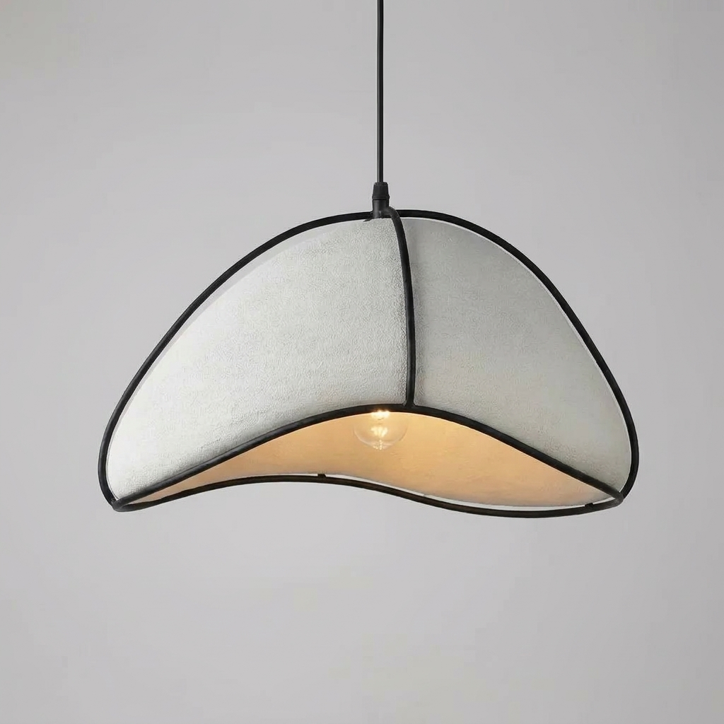 Wabi sabi chandelier on clean background