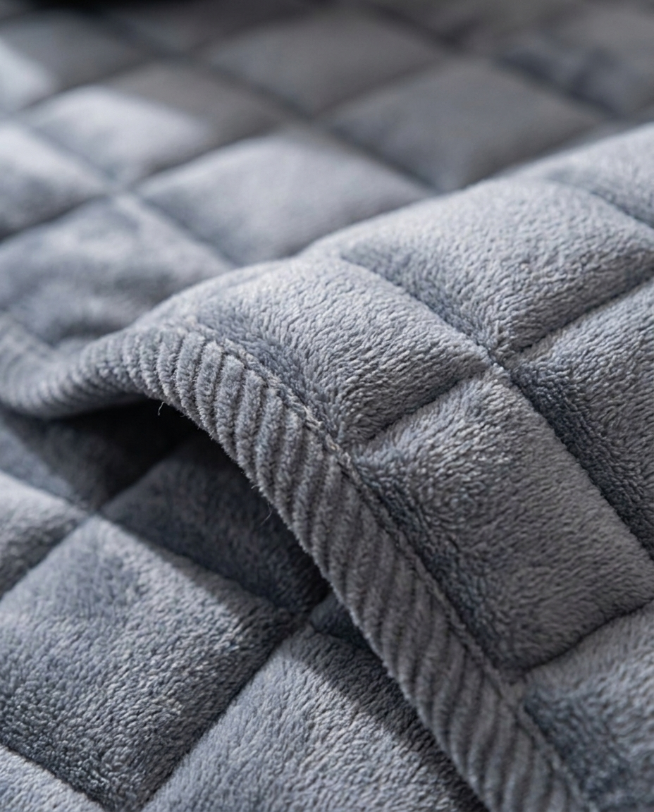Quilted Sofa Cover fabric texture and stitching detail