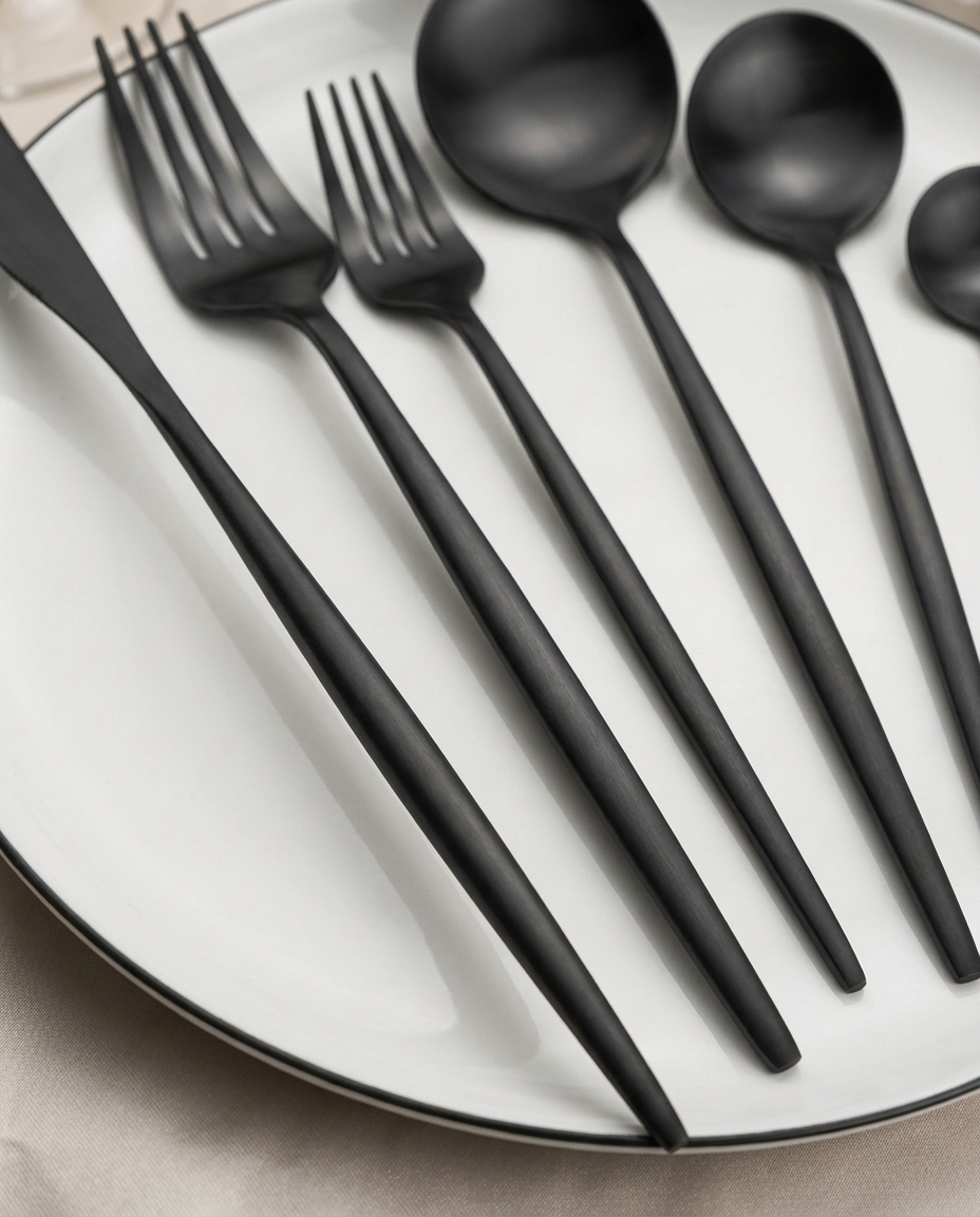 Minimalist Cutlery Set matte finish detail