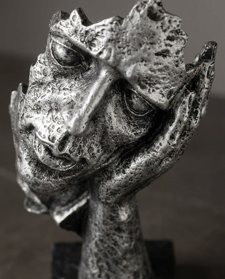 Nordic Faces Resin Sculpture stylized detail
