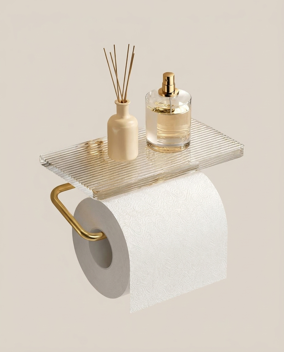 Acrylic Toilet Paper Holder product photo on clean background