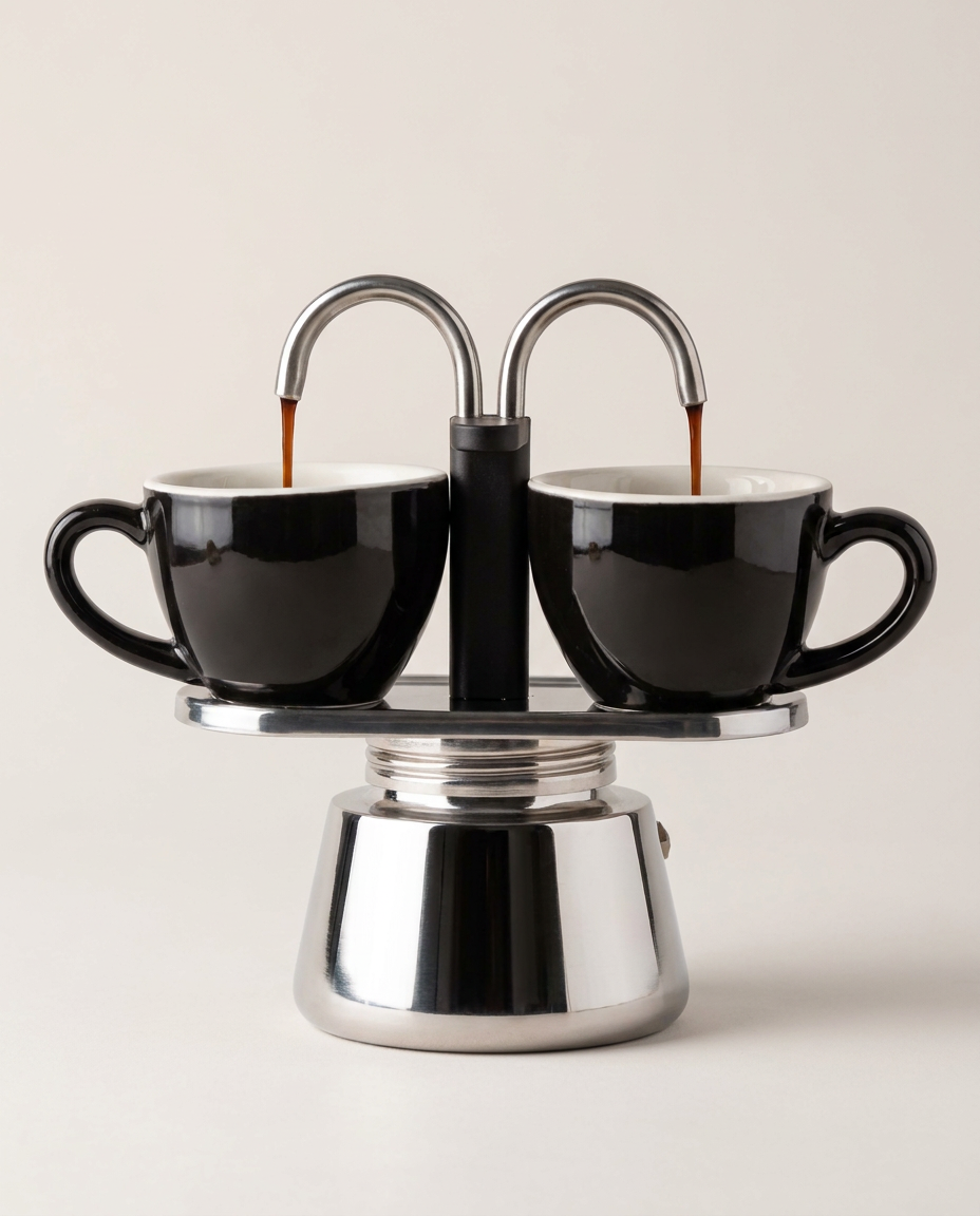 Compact Mini Moka Pot product photo on clean background