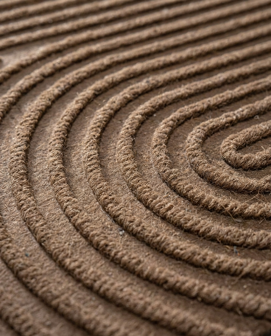 Close-up of 3D geometric texture and low-profile scraper surface