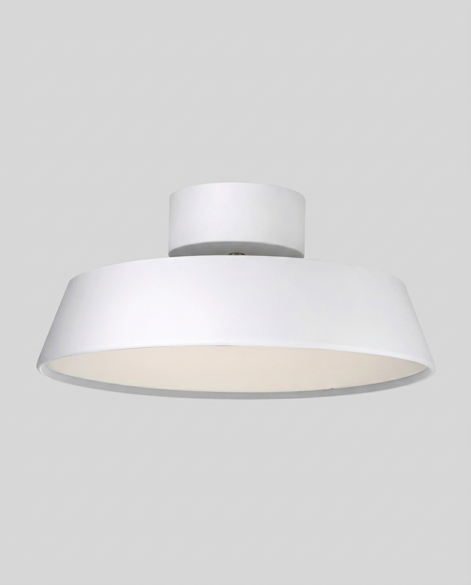 LED ceiling light fixture on a clean light neutral studio background