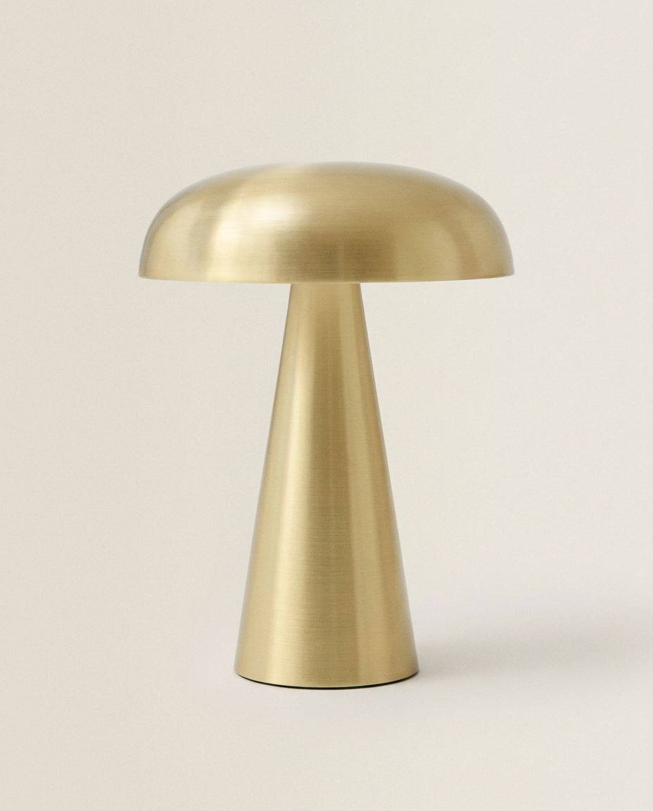 Elegant portable table lamp isolated on a clean neutral studio background