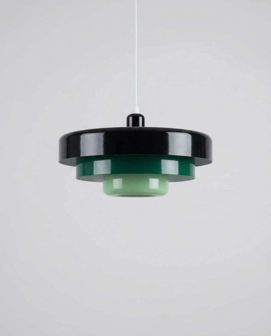 Vintage pendant light isolated on a clean neutral studio background