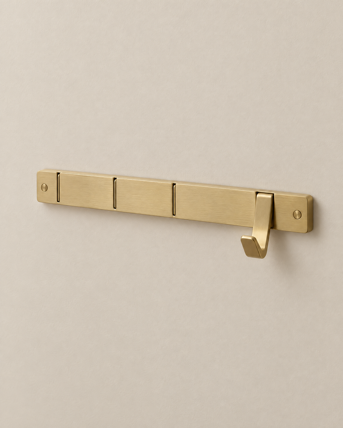 Foldable Stainless Steel Wall Hooks | Minimalist Coat Rack — Gold — studio