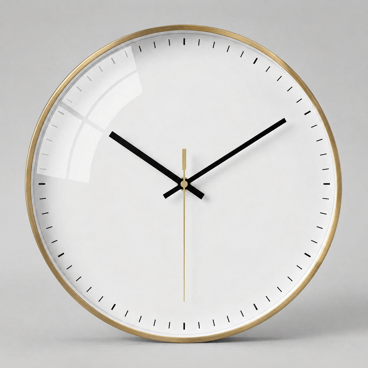 Minimalist Wall Clock | Nordic Design with Silent Quartz Movement — Gold
