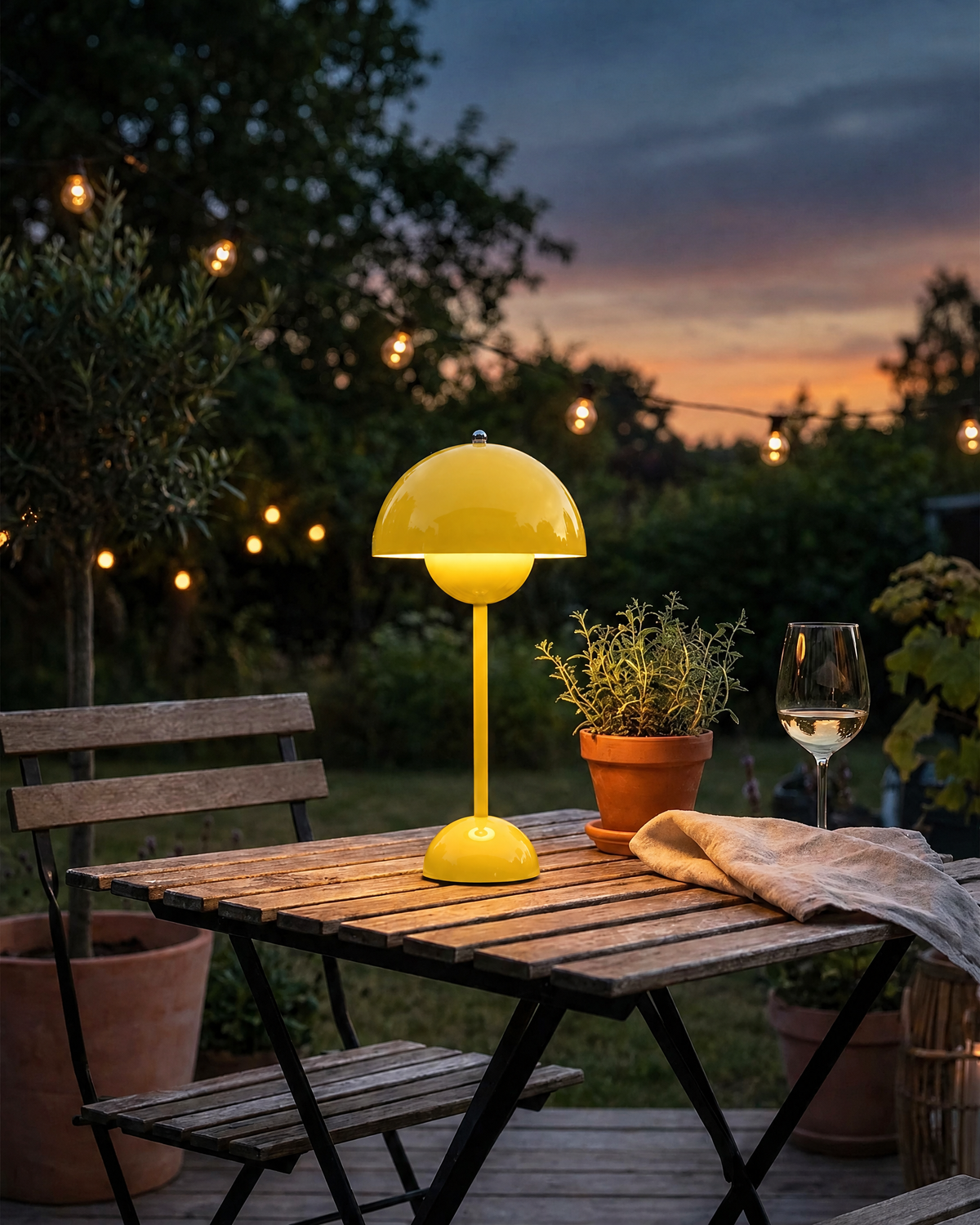 Portable Cordless Table Lamp in Yellow