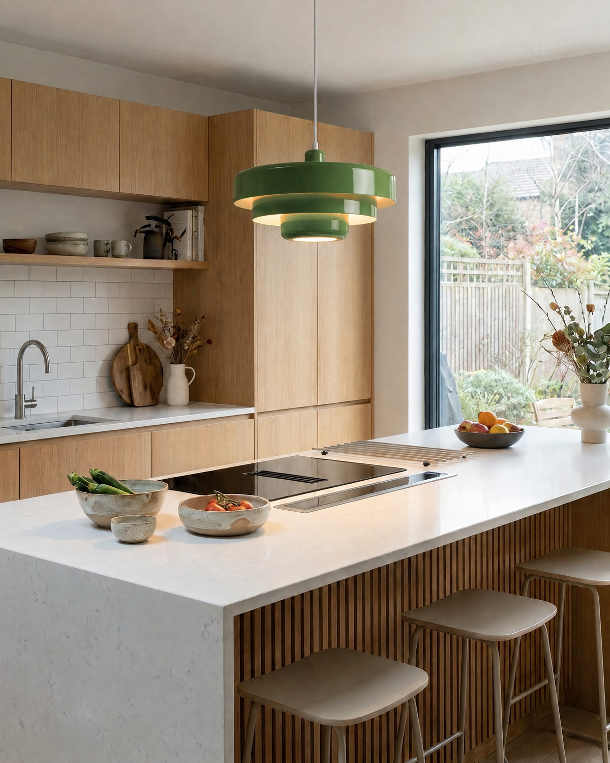 Nordic LED Pendant Light in Green