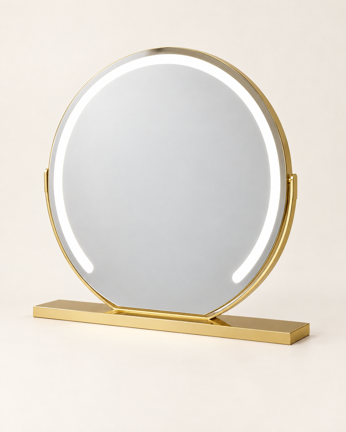 Hollywood Vanity Mirror with Lights — Gold, front view